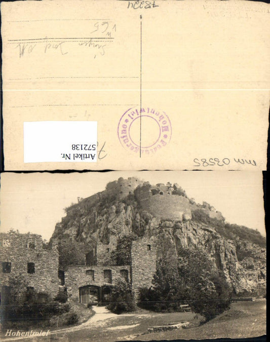 572138, Hohentwiel Fortress, Hohentwiel im Hegau, pub Jos. Ott, Singen
