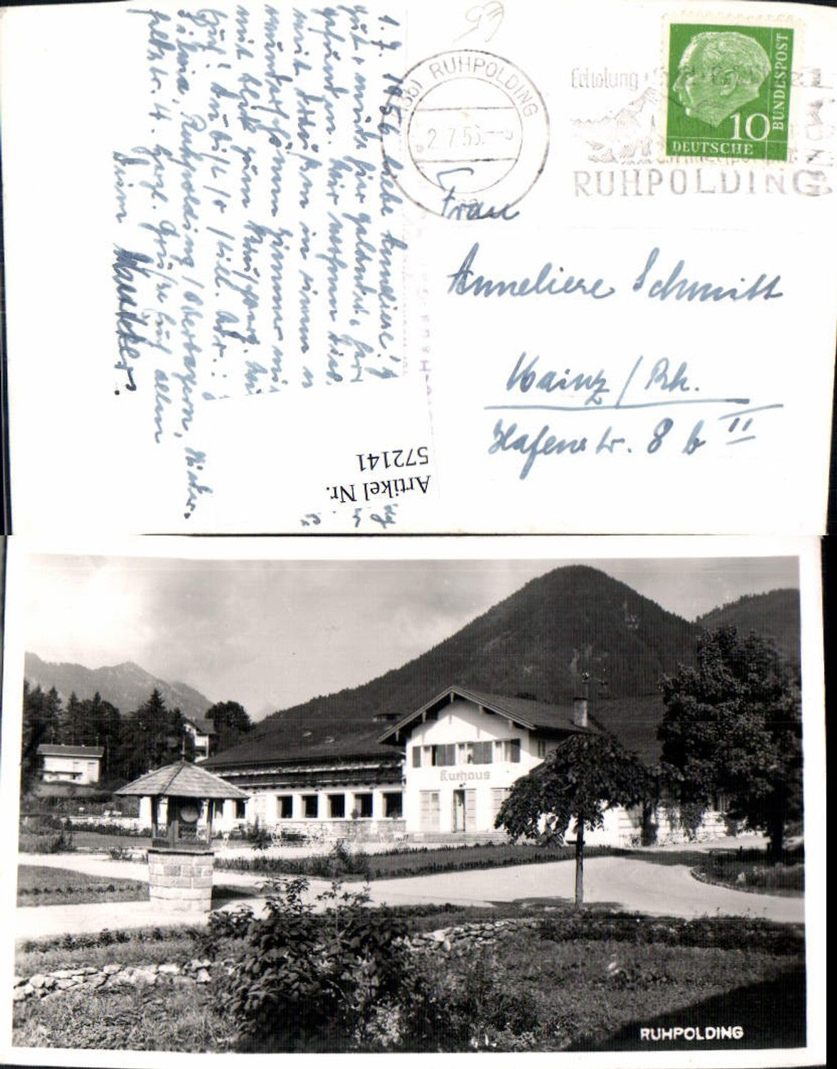 572141,Foto Ak Ruhpolding Ansicht Kurhaus