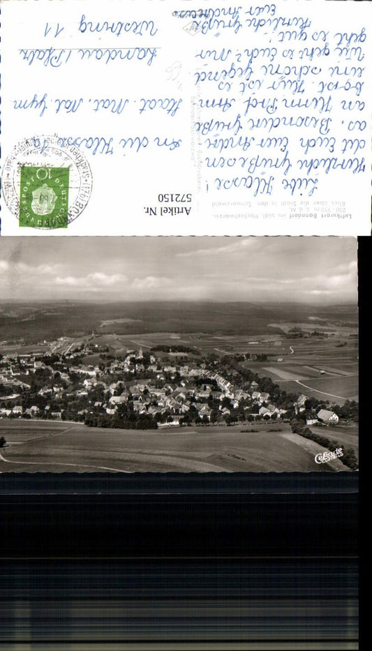 572150, Aerial view of Bonndorf in the Black Forest, view over the town in the Black Forest