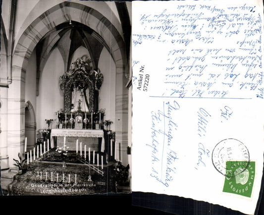 572220, Photo Ak Gnadenaltar id PfarrkircheLeutershausen an der Bergstraße Hirschberg an der Bergstraße