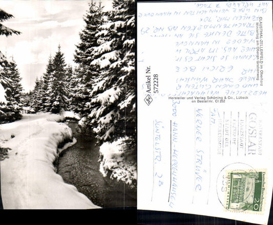 572228,Clausthal-Zellerfeld Oberharz Wintertag a. Oberen Grabenweg