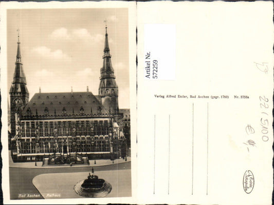 572259,Foto Ak Bad Aachen Rathaus