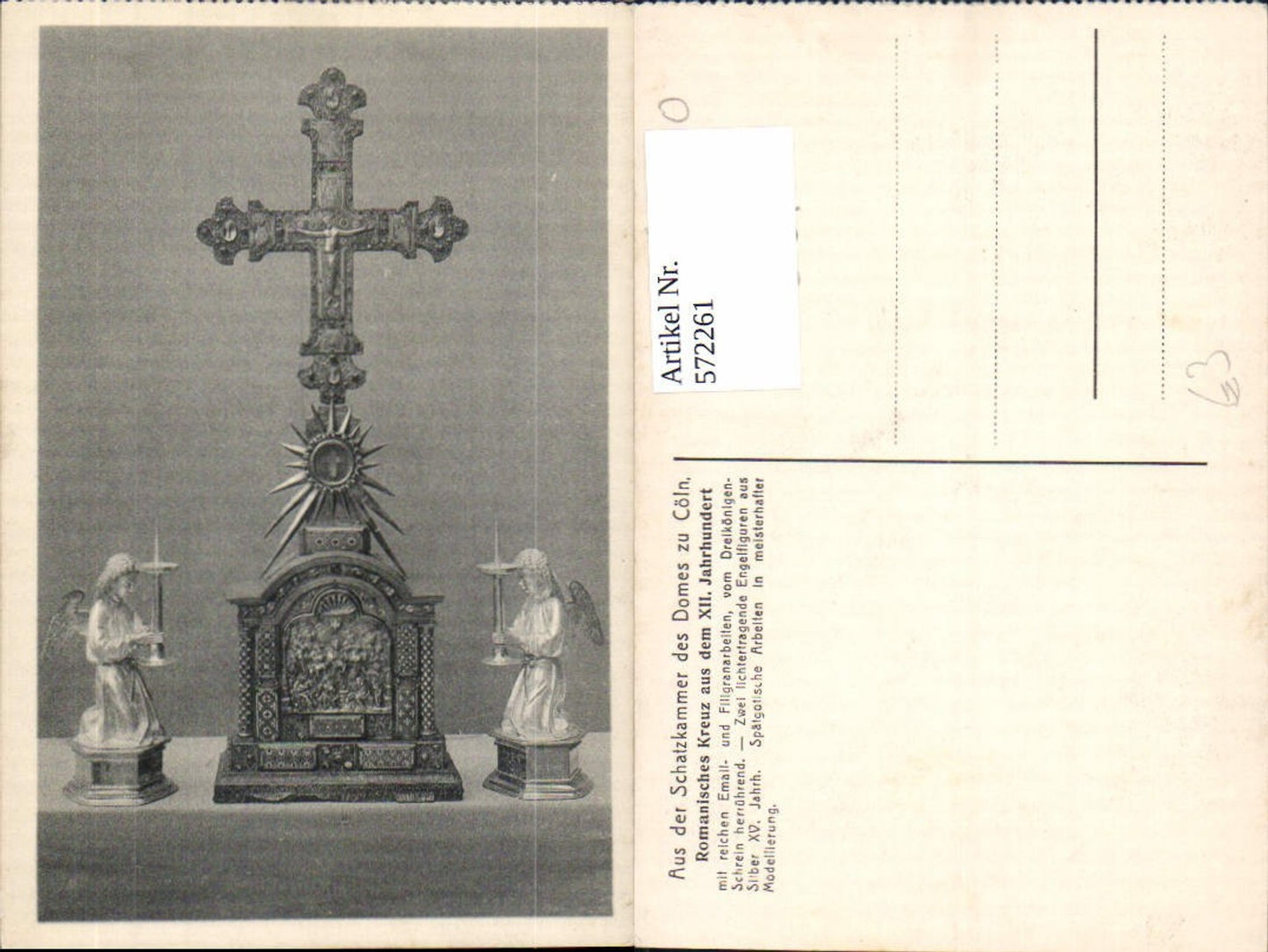 572261,Cöln Köln Schatzkammer Dom Romanisches Kreuz