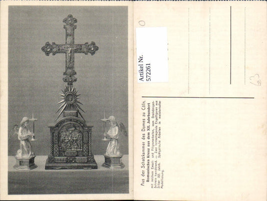 572261,Cöln Köln Schatzkammer Dom Romanisches Kreuz