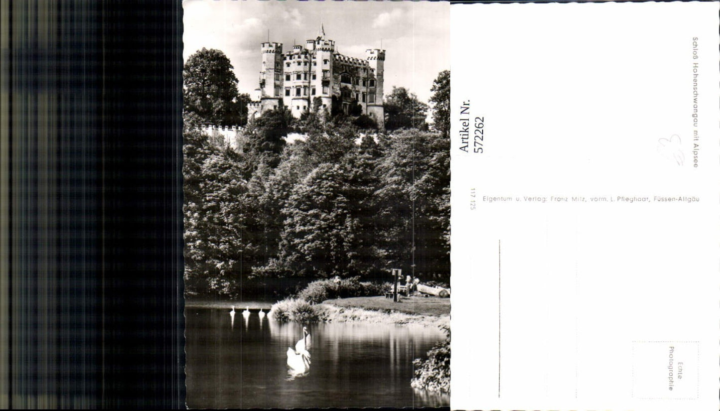 572262,Foto Ak Schwangau Schloss Hohenschwangau m. Alpsee