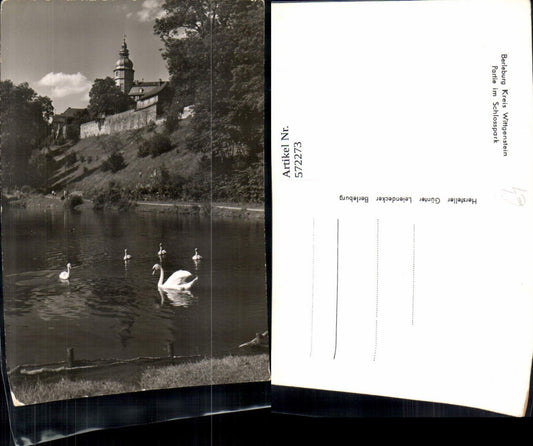 572273,Schloss Berleburg Bad Berleburg Partie im Schlossparkt Schwan