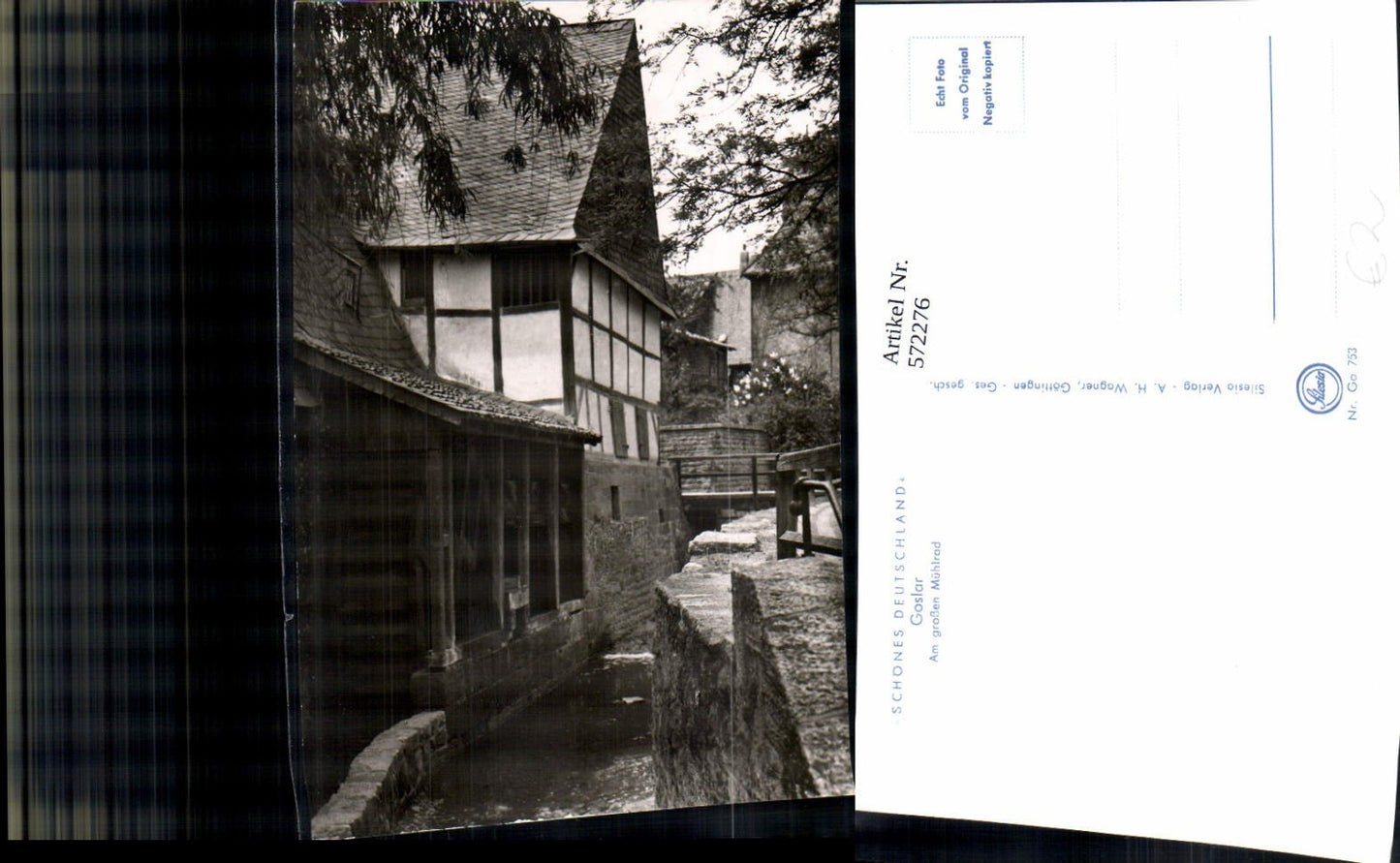 572276,Foto Ak Goslar Am großen Mühlrad Mühle