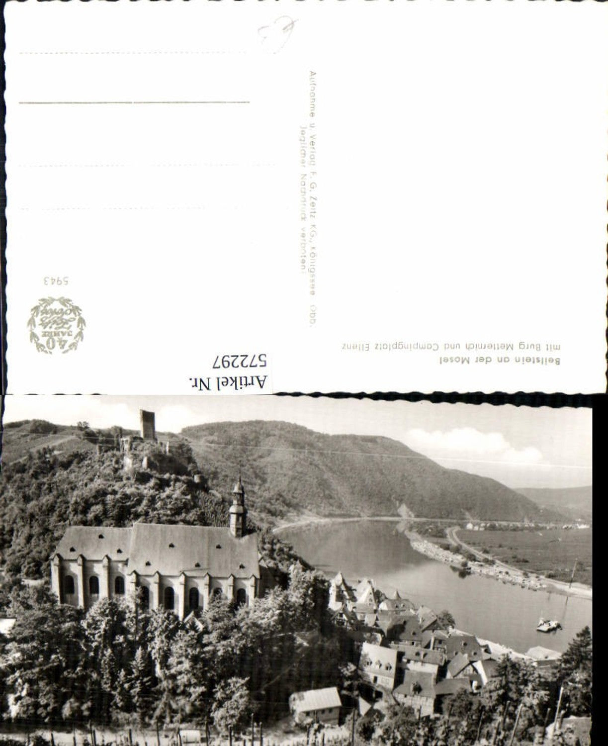 572297,Beilstein Mosel m. Burg Metternid Wein Weinbau