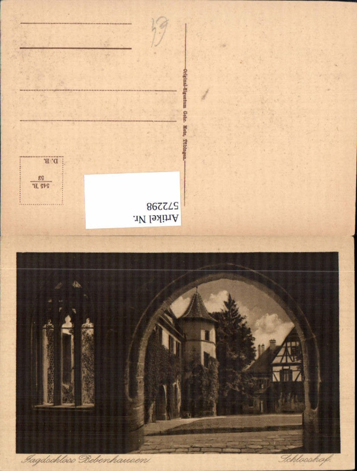 572298,Tübingen Kloster Bebenhausen Jagdschloss Schlosshof