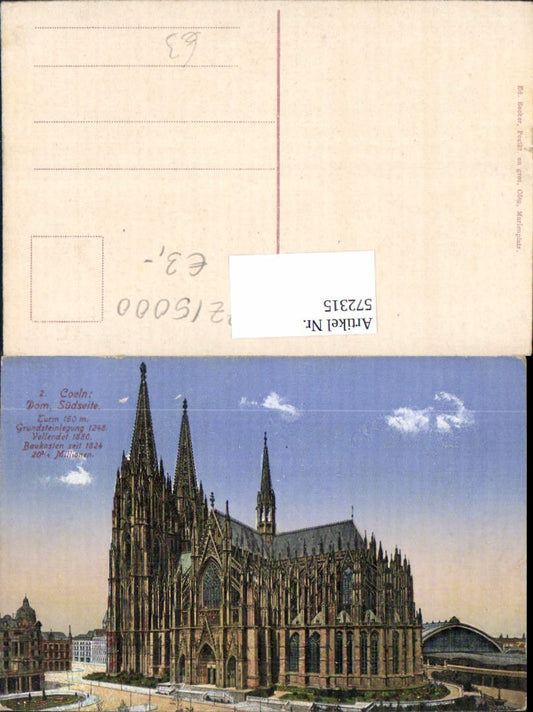 572315,Köln Coeln Dom Südseite