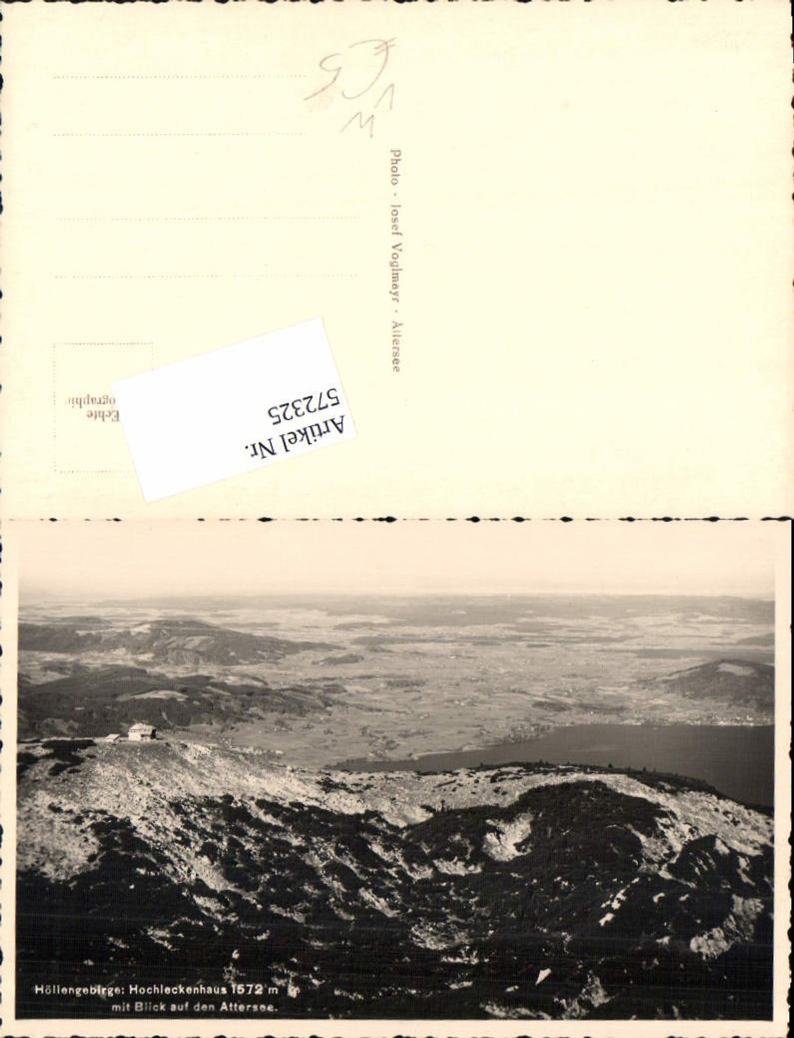 572325,Höllengebirge Hochleckenhaus m. Attersee Ebensee pub Voglmayr