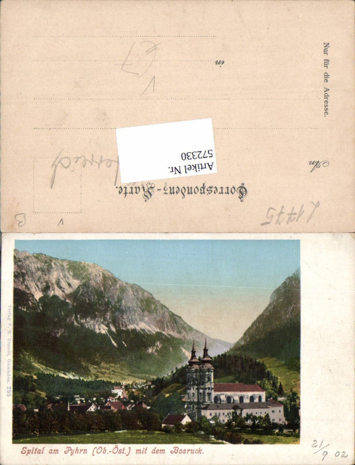 572330,Spital am Pyhrn m. Bosruck pub Brandt 255