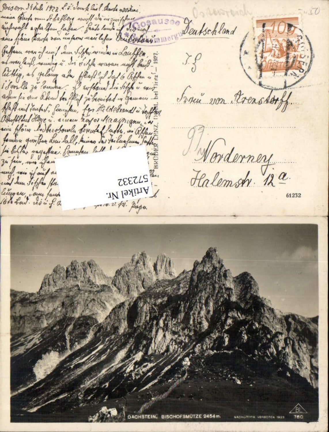 572332,Dachstein Bischofsmütze bei Gosau Goisern