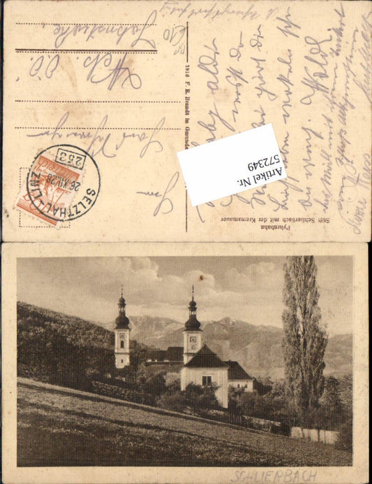 572349,Schlierbach pub Brandt 0300r Bahnpost 253 Selzthal Linz