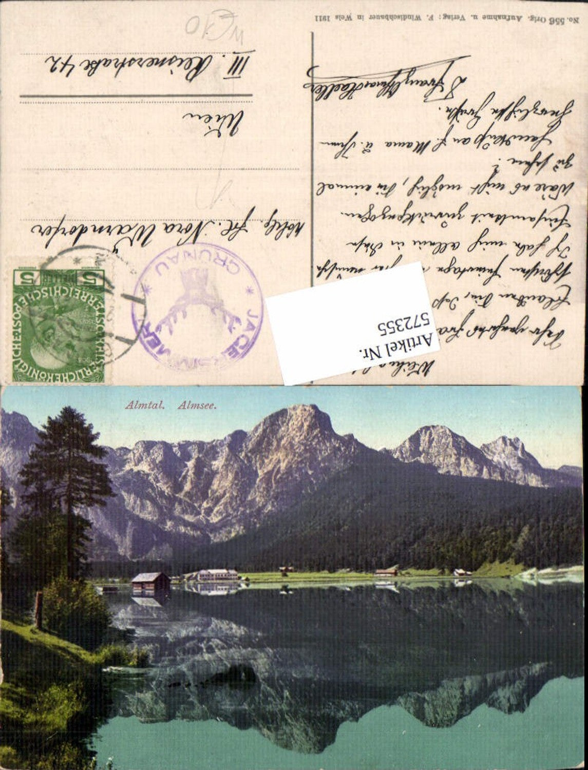 572355,tolle AK Almsee Almtal Grünau