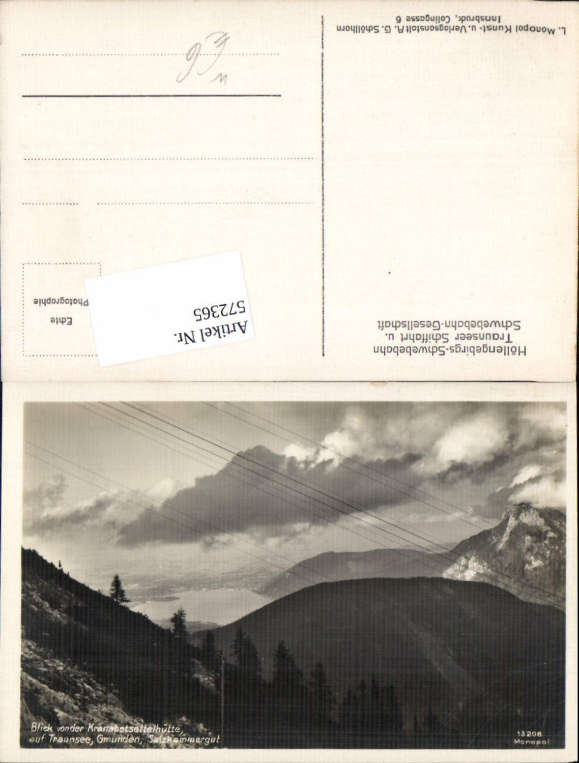 572365,Traunsee Gmunden Kranabethsattelhütte Ebensee