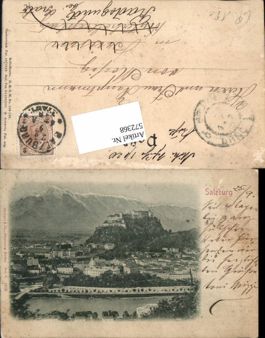 572368, Relief card embossed AK Salzburg pub Stengel Co. Ser. V 1373