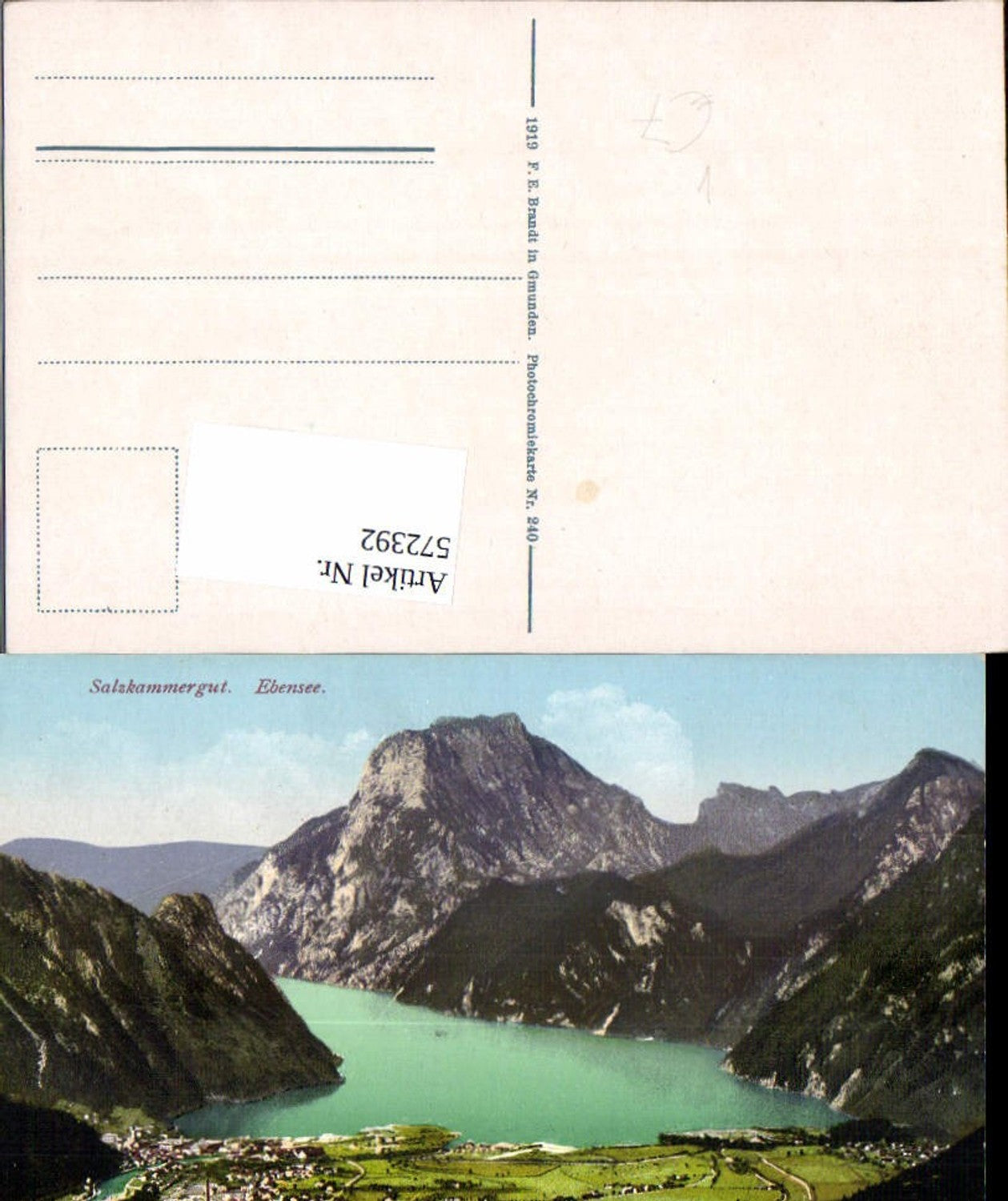 572392,Salzkammergut Ebensee am Traunsee pub Brandt 240