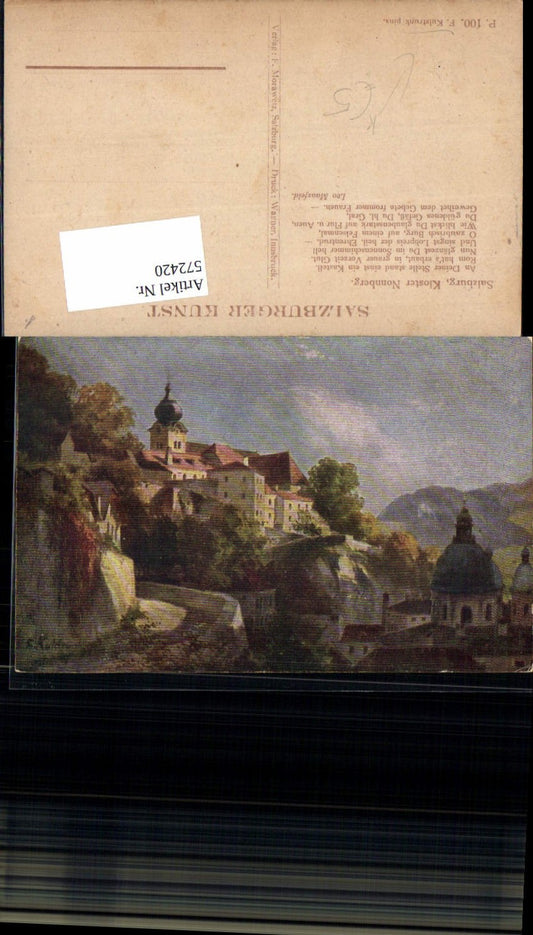 572420, Artist AK F. Kulstrunk Salzburg Nonnberg Monastery