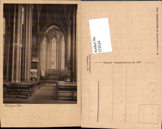 572524,Der Kaiserdom zu Frankfurt am Main Rückblick vom Chor