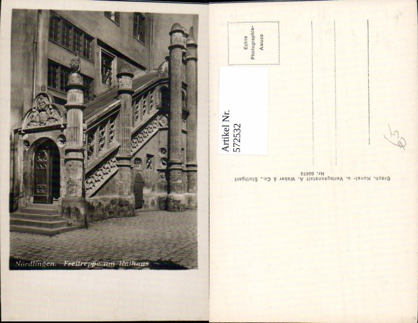 572532,Nördlingen Freitreppe am Rathaus