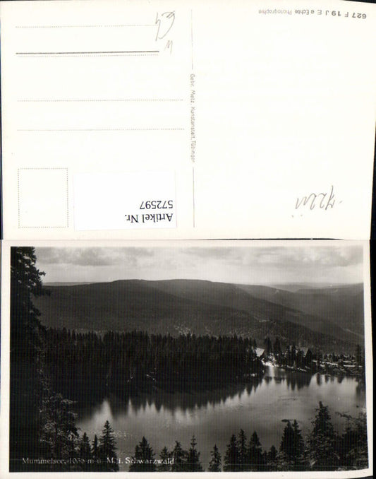 572597, Photo Ak Mummelsee Black Forest Seebach