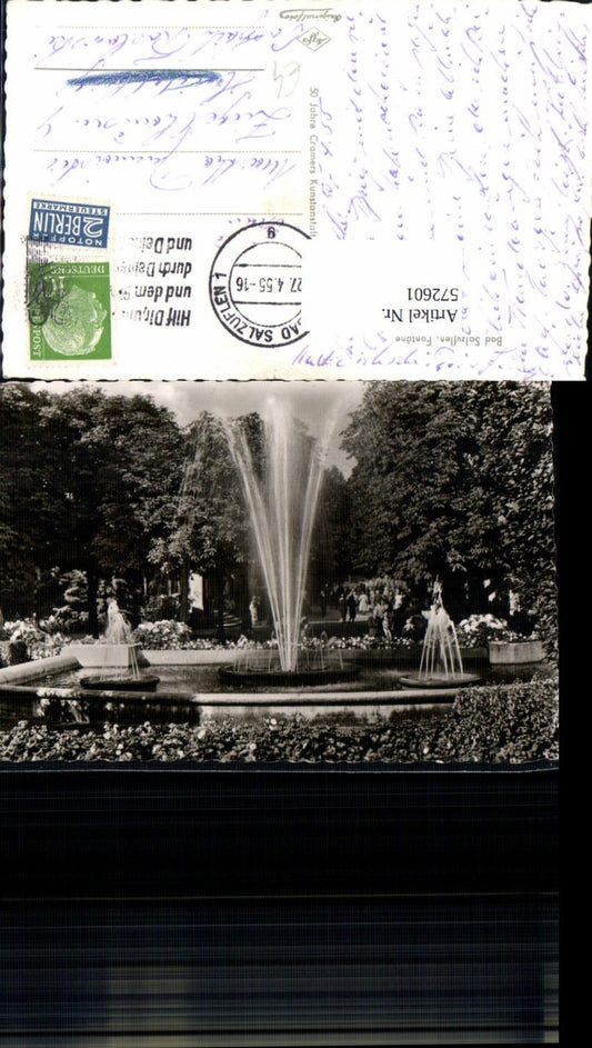 572601,Foto Ak Bad Salzuflen Fontäne Brunnen