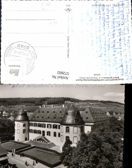 572602,Foto Ak Bad Bergzabern a. d. Weinstraße Pfalz Schloss