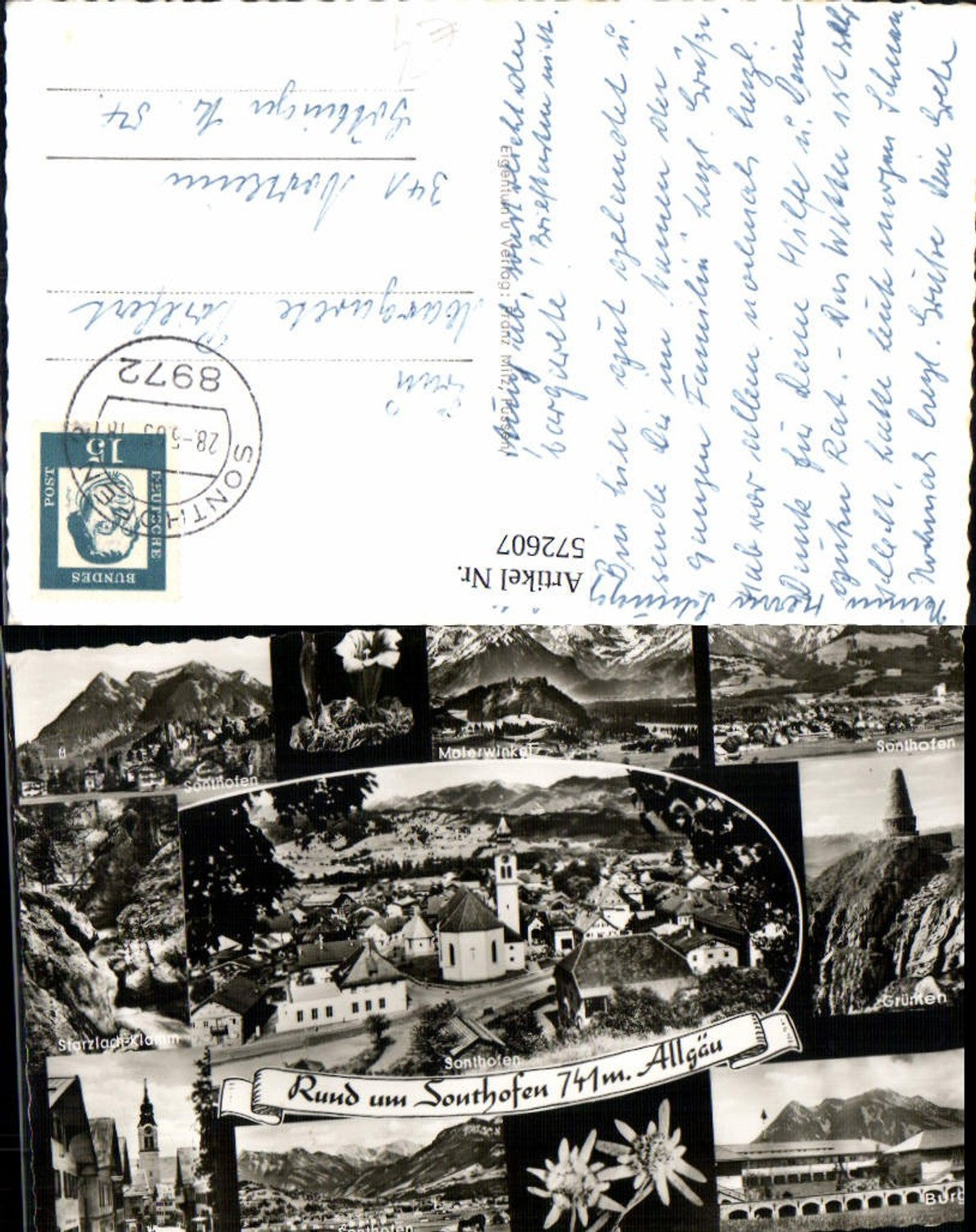 572607,Mehrbild Ak Sonthofen Allgäu Malerwinkel Grünten Burg