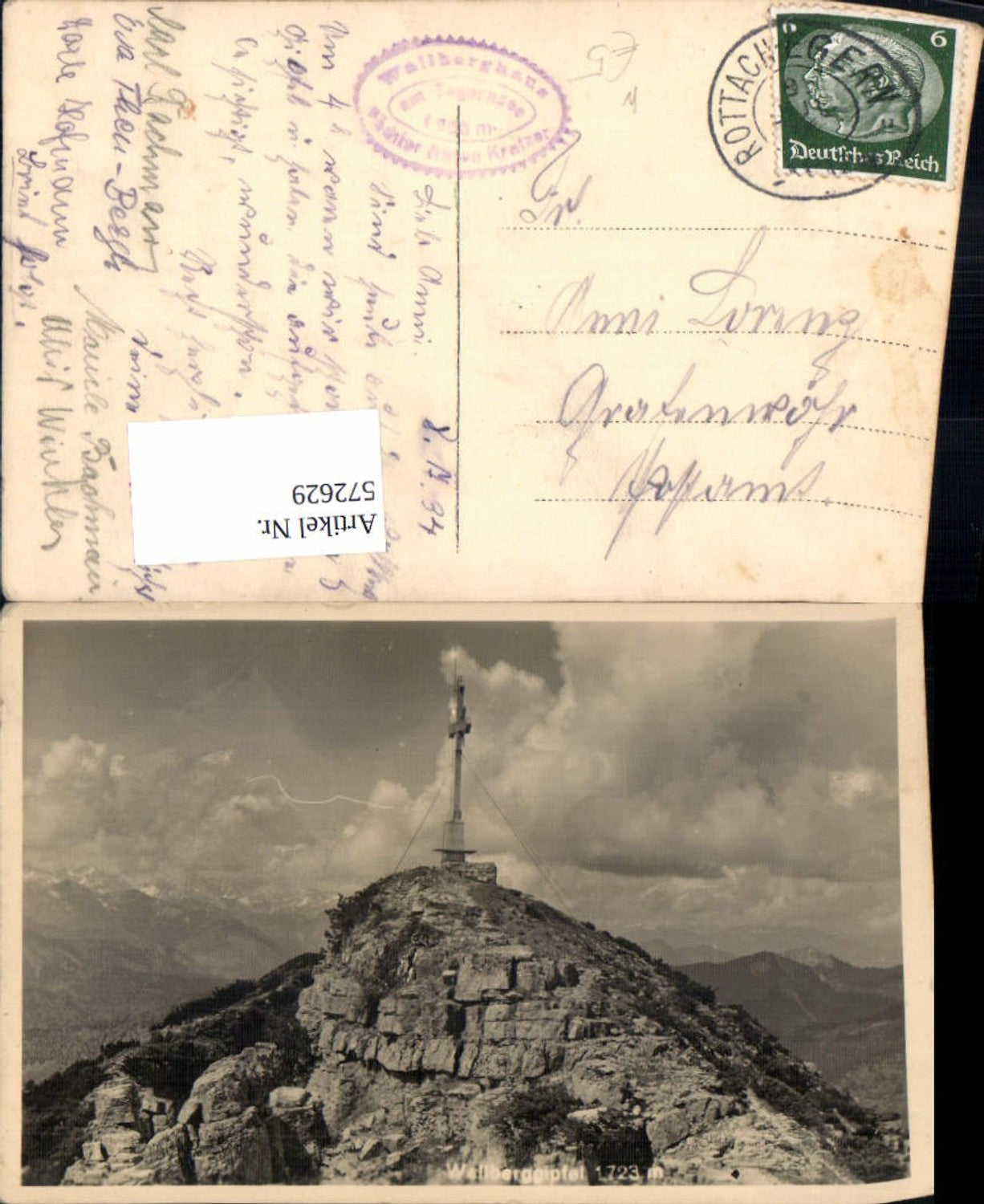 572629,Wallberg Gipfel Gipfelkreuz Rottach-Egern