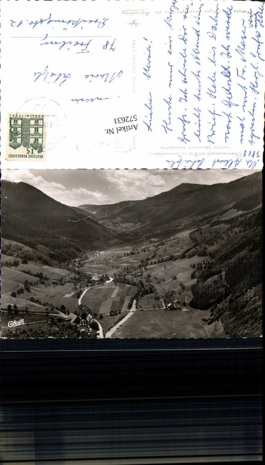 572631, Photo Ak aerial view Simonswald Obersimonswald with view into the Simonswald valley
