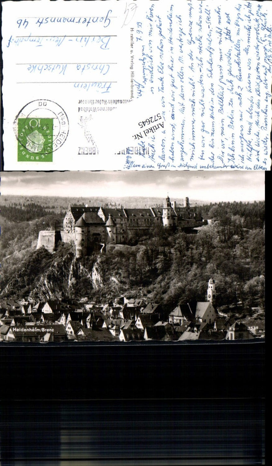 572645,Foto Ak Heidenhelm an der Brenz Ansicht Schloss Hellenstein