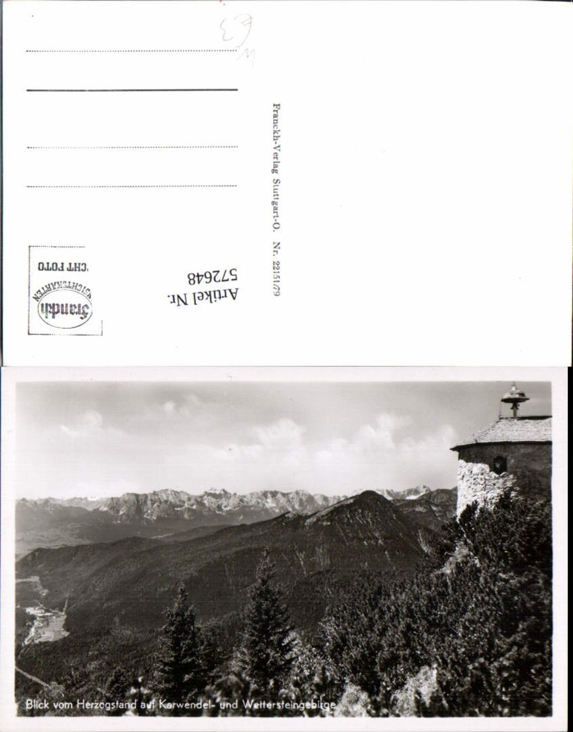 572648,Foto Ak Blick v. Herzogstand auf Karwendel u. Wettersteingebirge Bayrischzell Brannenburg