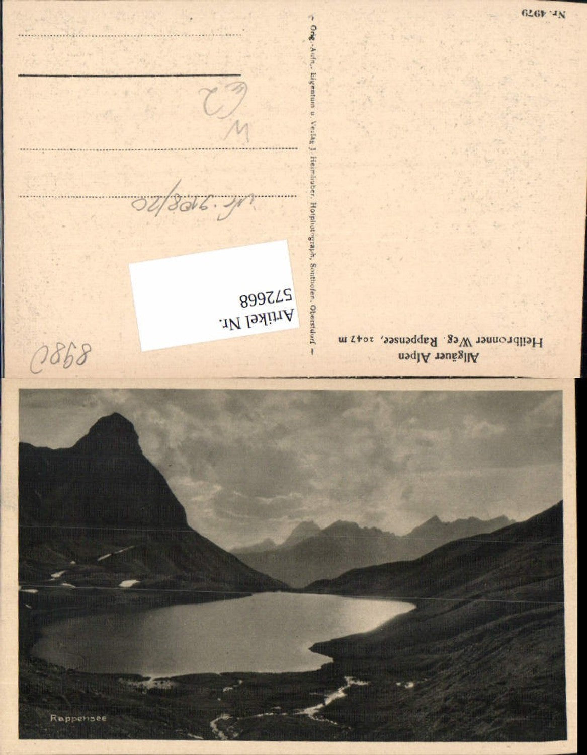 572668, Allgäu Alps Heilbronner Weg Rappensee b. Einödsbach Oberstdorf