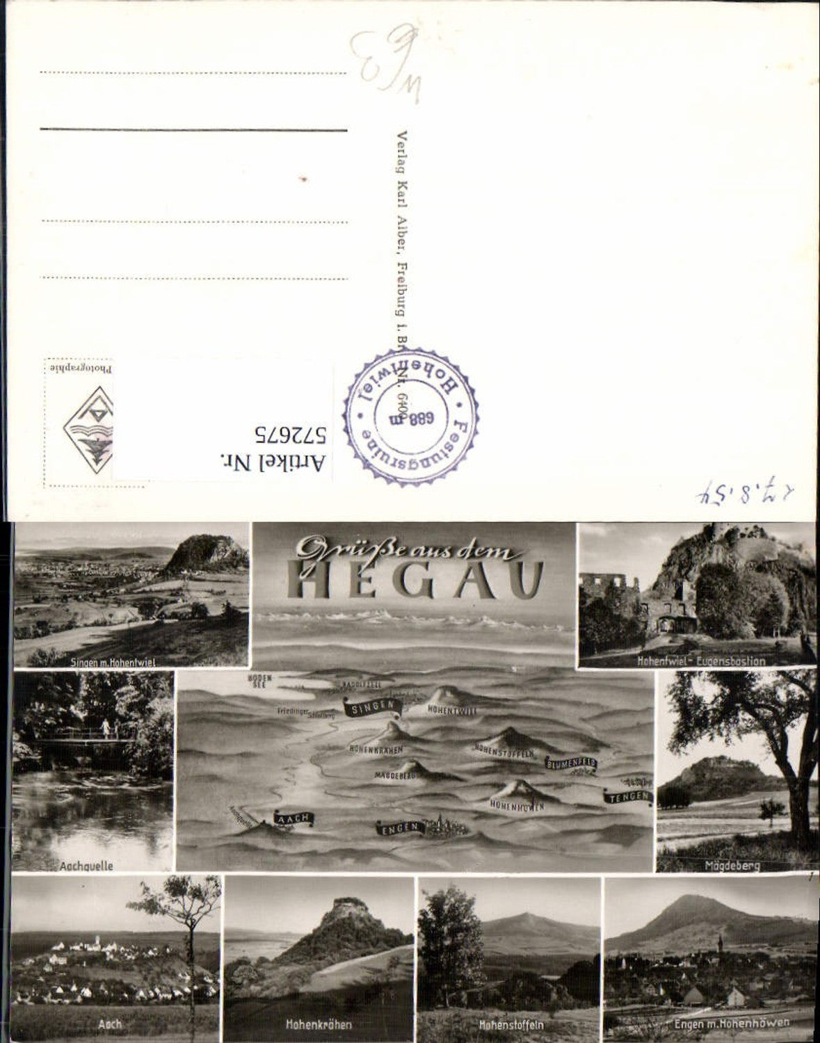 572675,Mehrbild Ak Hegau Singen Hohentwiel Engen