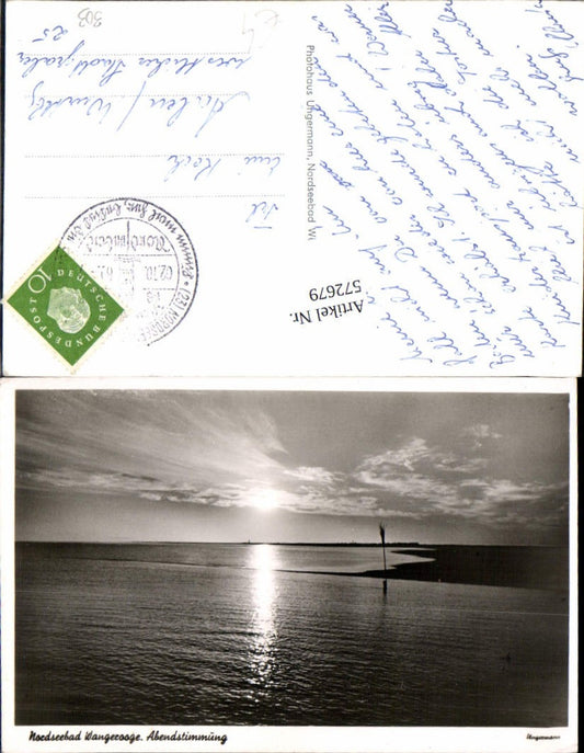 572679,Foto Ak Nordseebad Wangerooge Abendstimmung Insel