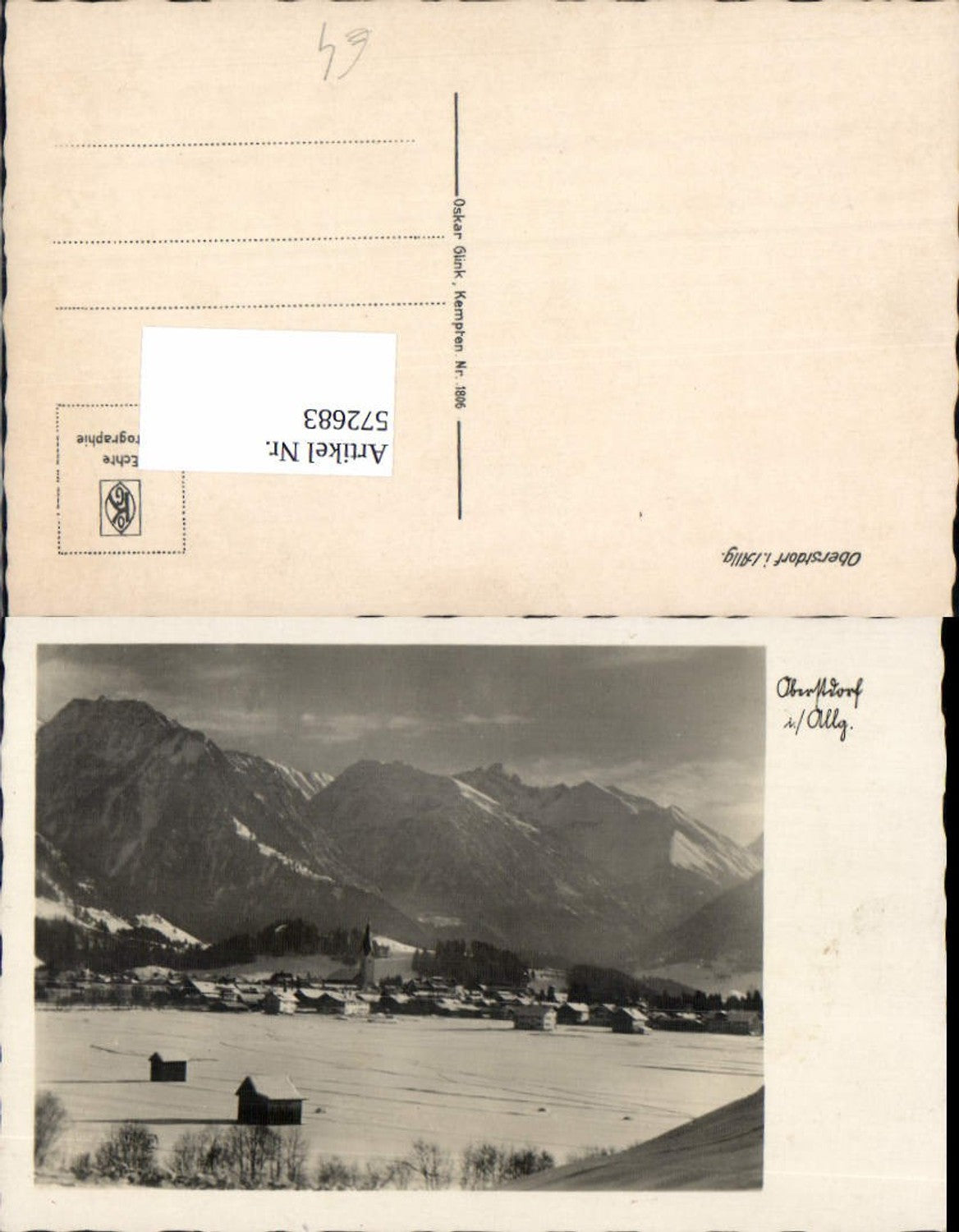 572683,Foto Ak Oberstdorf i. Allgäu Winteransicht