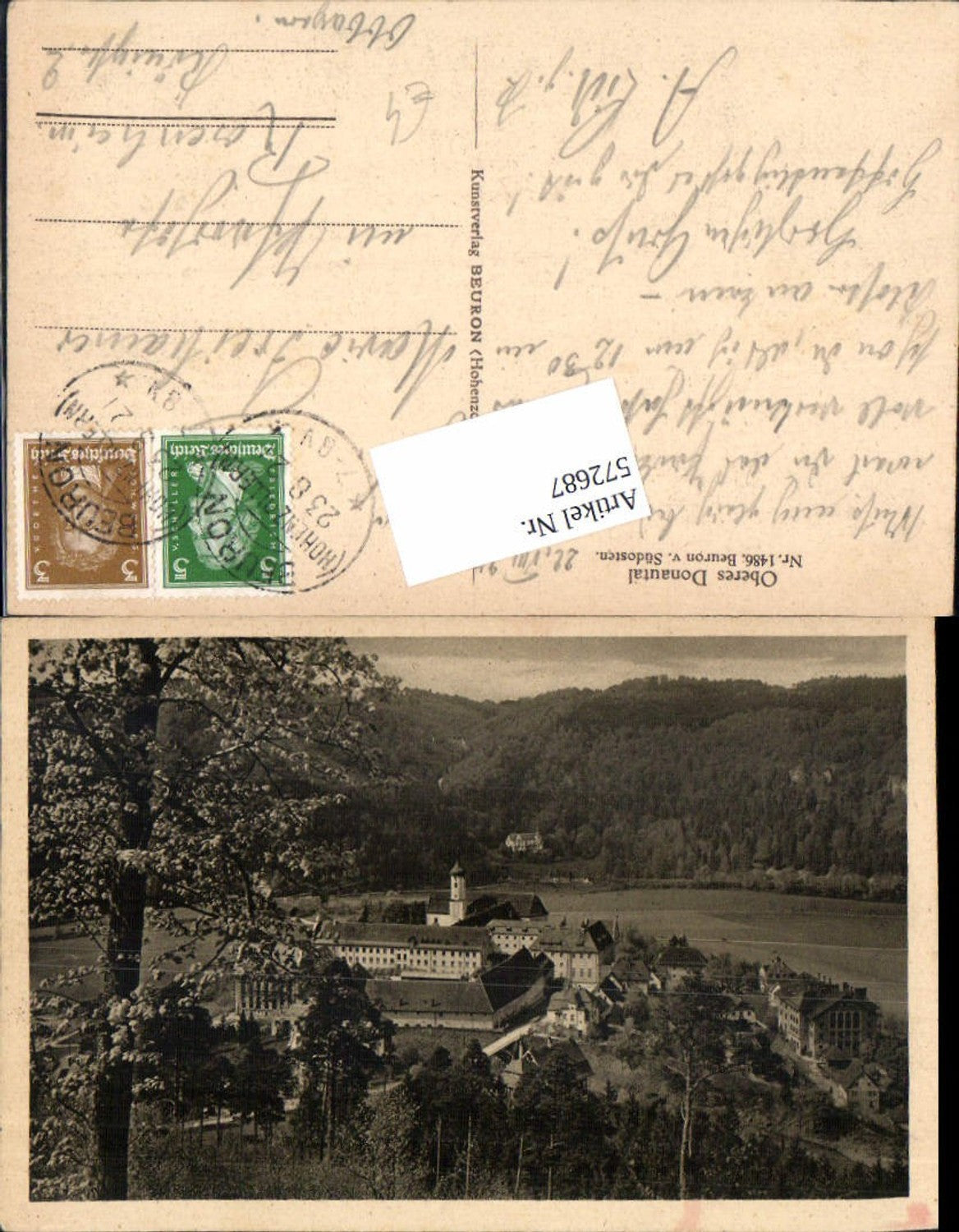 572687,Beuron v. Südosten Kloster