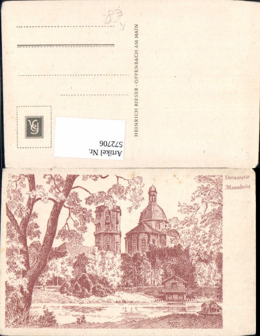 572706, Artist Ak H. Made, Mannheim Observatory
