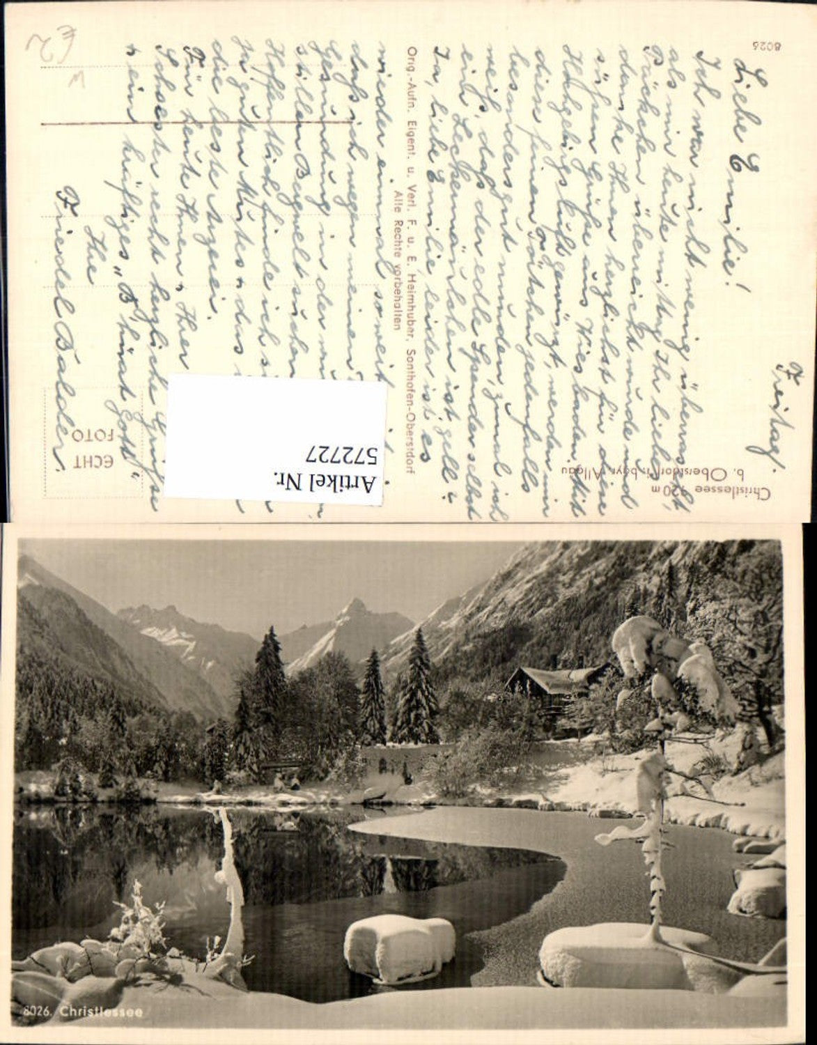 572727,Foto Ak Christlessee b. Oberstdorf Allgäu Winteransicht