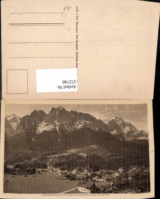 572749, Untergrainau Grainau with Alpspitze Waxenstein and Zugspitze