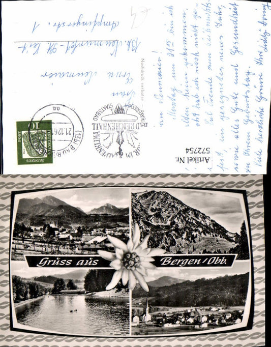 572754, Multi-image Ak Bergen Chiemgau Edelweiss