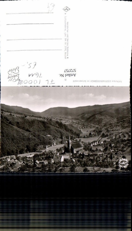 572757, Photo Ak aerial view Oberharmersbach Black Forest general view