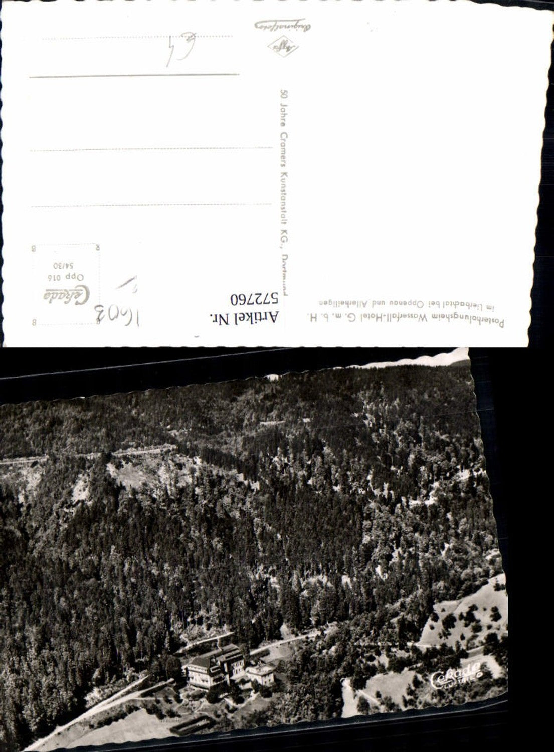 572760,Posterholungsheim Wasserfall-Hotel Oppenau u. Allerheiligen Lierbachtal