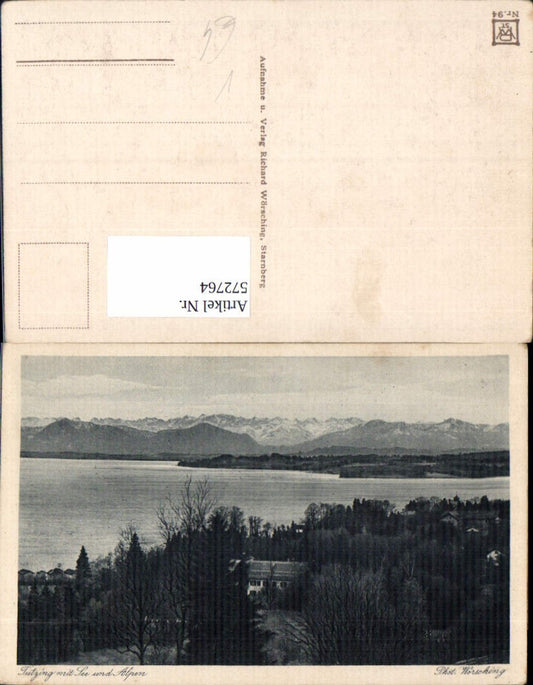 572764, Tutzing on Lake Starnberg with Alpen pub Richard Wörsching 94