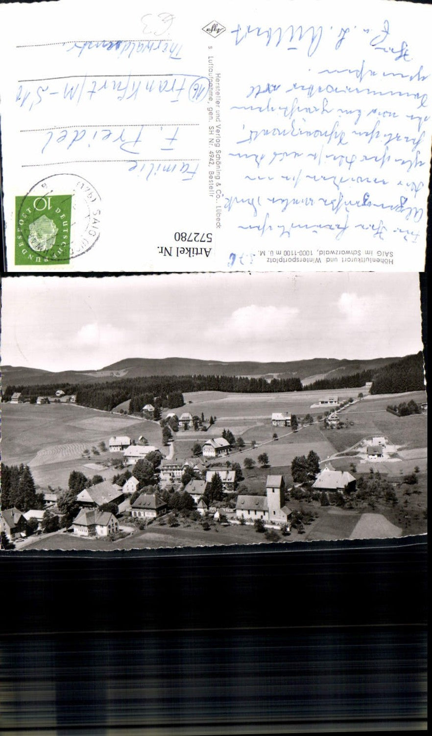 572780,Foto Ak Saig Lenzkirch Schwarzwald Ansicht
