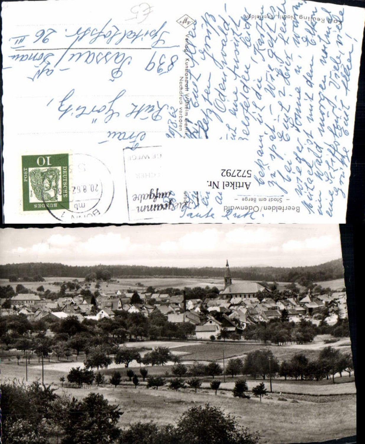 572792,Foto Ak Beerfelden Odenwald Oberzent Stadt am Berge