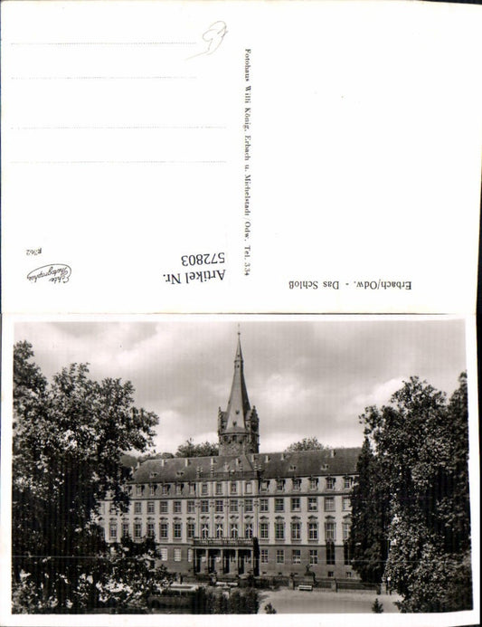 572803,Foto Ak Erbach i. Odenwald Schloss