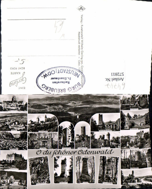 572811,Mehrbild Ak Odenwald Neustadt Breuberg