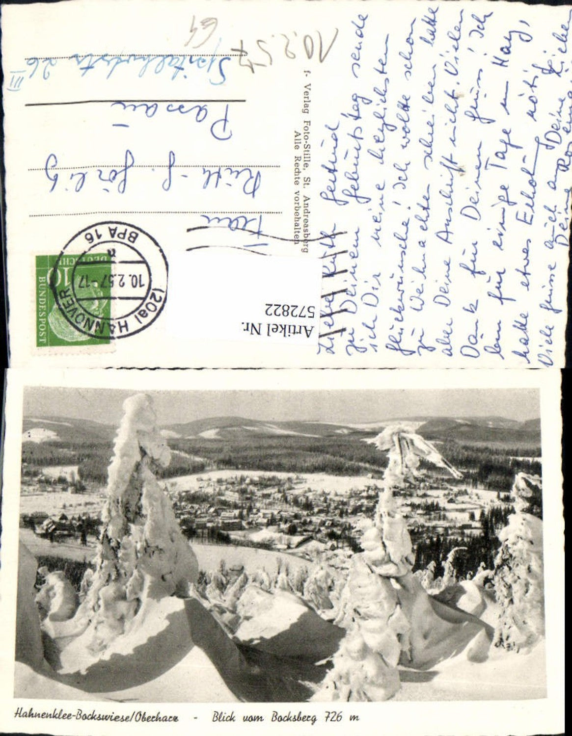 572822,Hahnenklee-Bockswiese Goslar Oberharz Winteransicht Blick v. Bocksberg